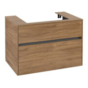 V&B Meuble sous-lavabo Collaro 80x54,8x50 cm, vasque centrale, chêne Kansas