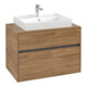 V&B Meuble sous-lavabo Collaro 80x54,8x50 cm, vasque centrale, chêne Kansas-3