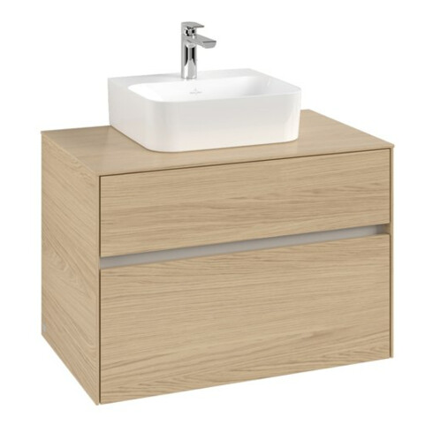 V&B Meuble sous-lavabo Collaro 80x54,8x50 cm, vasque centrale, chêne nordique