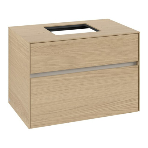 V&B Meuble sous lavabo Collaro 80x54,8x50 cm, vasque centrale, chêne nordique