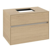 V&B Meuble sous lavabo Collaro 80x54,8x50 cm, vasque centrale, chêne nordique-3