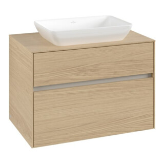 V&B Meuble sous-lavabo Collaro 80x54,8x50 cm, vasque centrale, chêne nordique