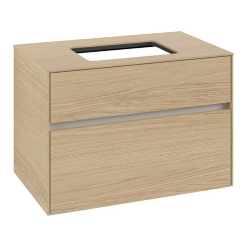 V&B Meuble sous-lavabo Collaro 80x54,8x50 cm, vasque centrale, chêne nordique