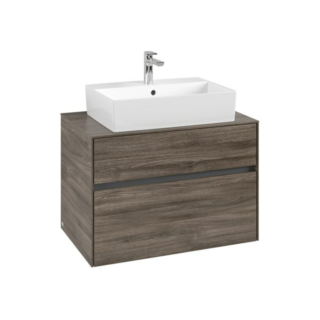 V&B Meuble sous-lavabo Collaro 80x54,8x50 cm, vasque centrale, chêne pierre