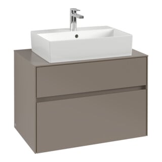V&B Meuble sous lavabo Collaro 80x54,8x50 cm, vasque centrale, graphite