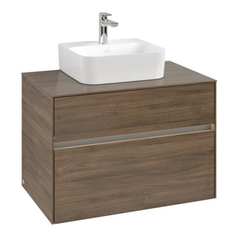 V&B Meuble sous lavabo Collaro 80x54,8x50 cm, WT mi, LED 5,7 W, Ariz. Oa