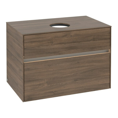 V&B Meuble sous lavabo Collaro 80x54,8x50 cm, WT mi, LED 5,7 W, Ariz. Oa