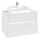V&B Meuble sous lavabo Collaro 80x54,8x50 cm, WT mi, LED 5,7 W, blanc brillant-1