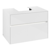 V&B Meuble sous-lavabo Collaro 80x54,8x50 cm, WT mi, LED 5,7 W, blanc brillant