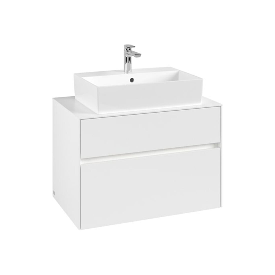 V&B Meuble sous lavabo Collaro 80x54,8x50 cm, WT mi, LED 5,7 W, blanc mat