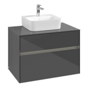V&B Meuble sous lavabo Collaro 80x54,8x50 cm, WT mi, LED 5,7 W, glo Gr