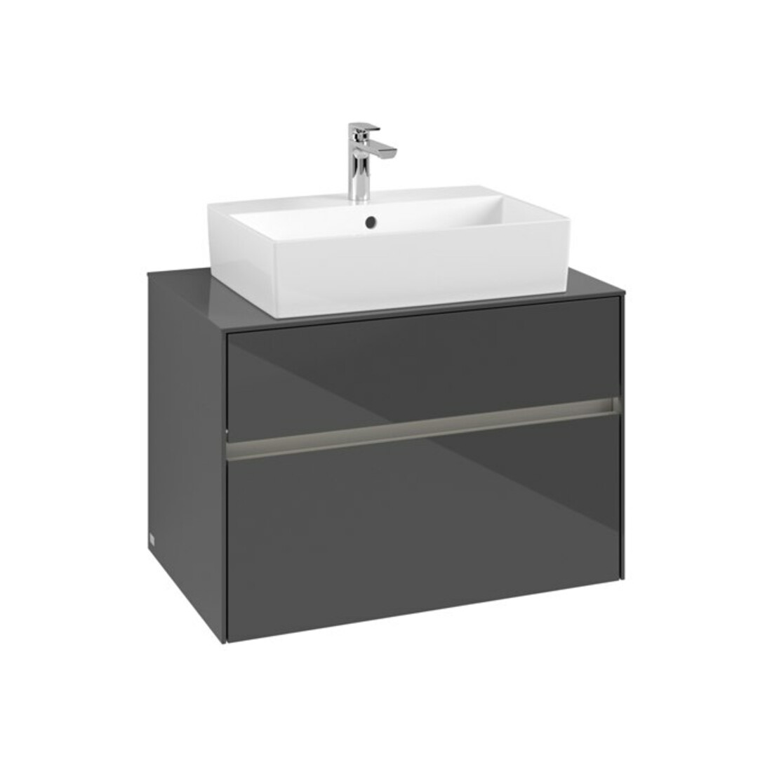 V&B Meuble sous lavabo Collaro 80x54,8x50 cm, WT mi, LED 5,7 W, glo Gr