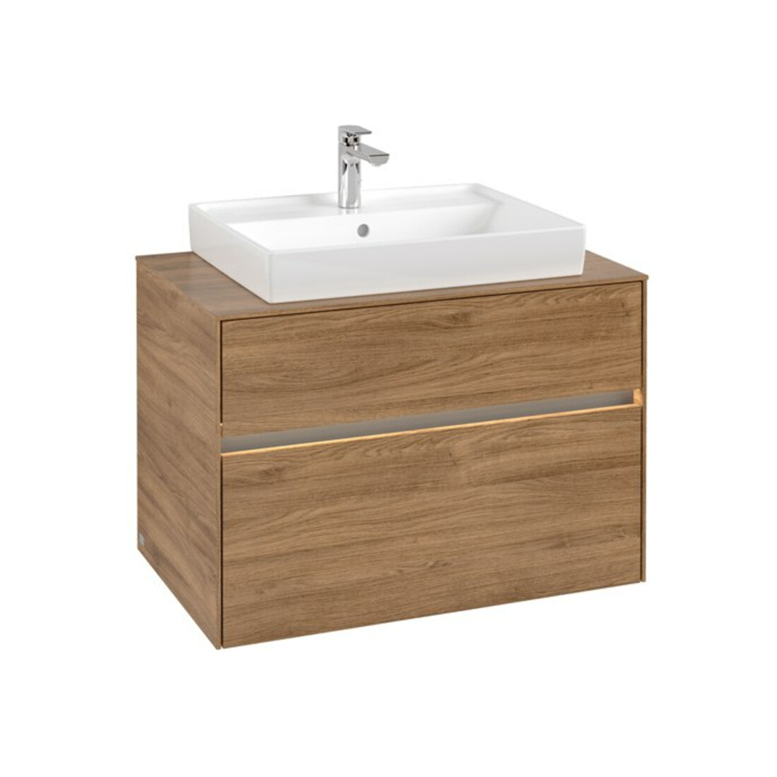 V&B Meuble sous lavabo Collaro 80x54,8x50 cm, WT mi, LED 5,7 W, Kan Oa