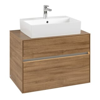 V&B Meuble sous lavabo Collaro 80x54,8x50 cm, WT mi, LED 5,7 W, Kan Oa