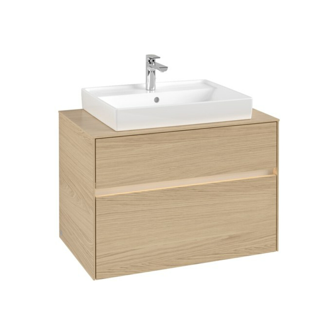 V&B Meuble sous lavabo Collaro 80x54,8x50 cm, WT mi, LED 5,7 W, Nord Oa