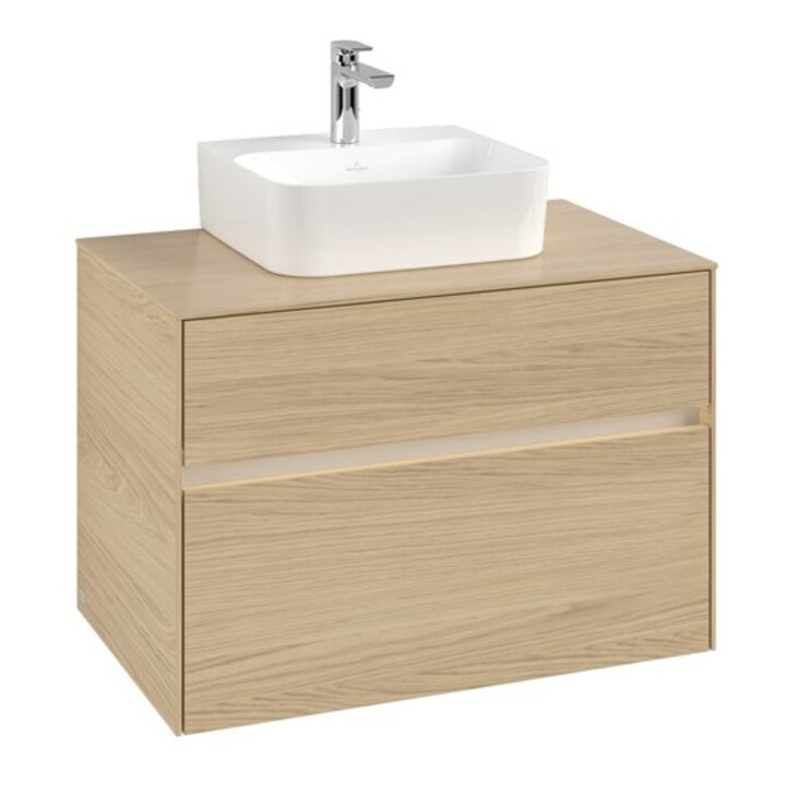 V&B Meuble sous lavabo Collaro 80x54,8x50 cm, WT mi, LED 5,7 W, Nord Oa