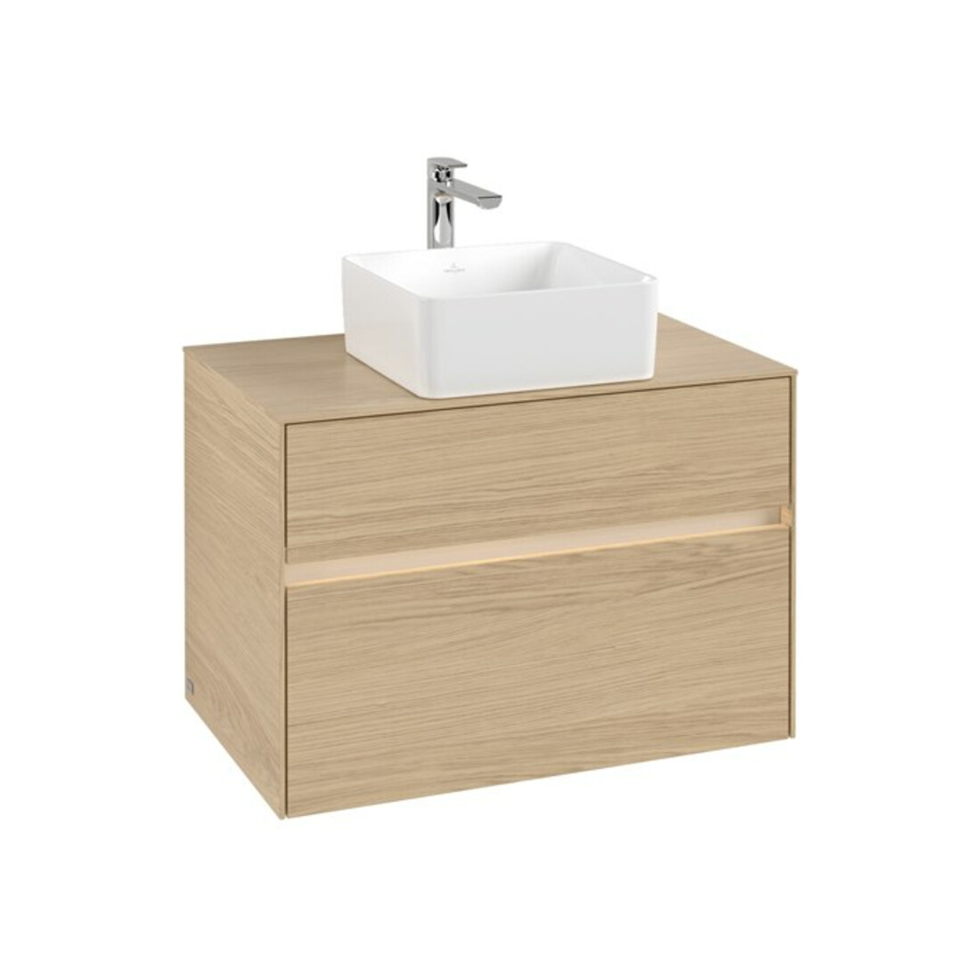 V&B Meuble sous lavabo Collaro 80x54,8x50 cm, WT mi, LED 5,7 W, Nord Oa