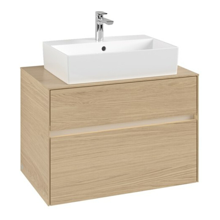 V&B Meuble sous-lavabo Collaro 80x54,8x50 cm, WT mi, LED 5,7 W, Nord Oa