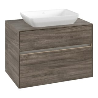V&B Meuble sous lavabo Collaro 80x54,8x50 cm, WT mi, LED 5,7 W, st. Oa