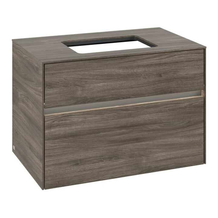 V&B Meuble sous lavabo Collaro 80x54,8x50 cm, WT mi, LED 5,7 W, st. Oa