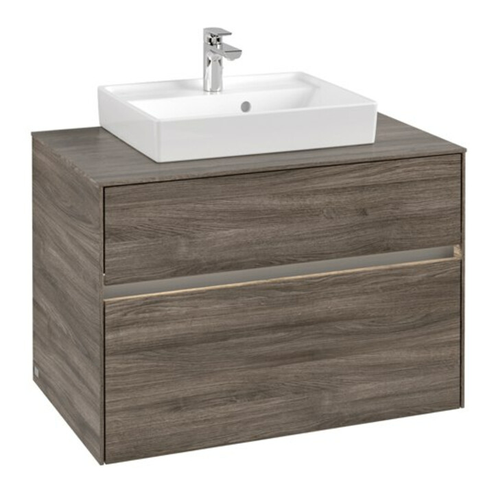 V&B Meuble sous lavabo Collaro 80x54,8x50 cm, WT mi, LED 5,7 W, st. Oa