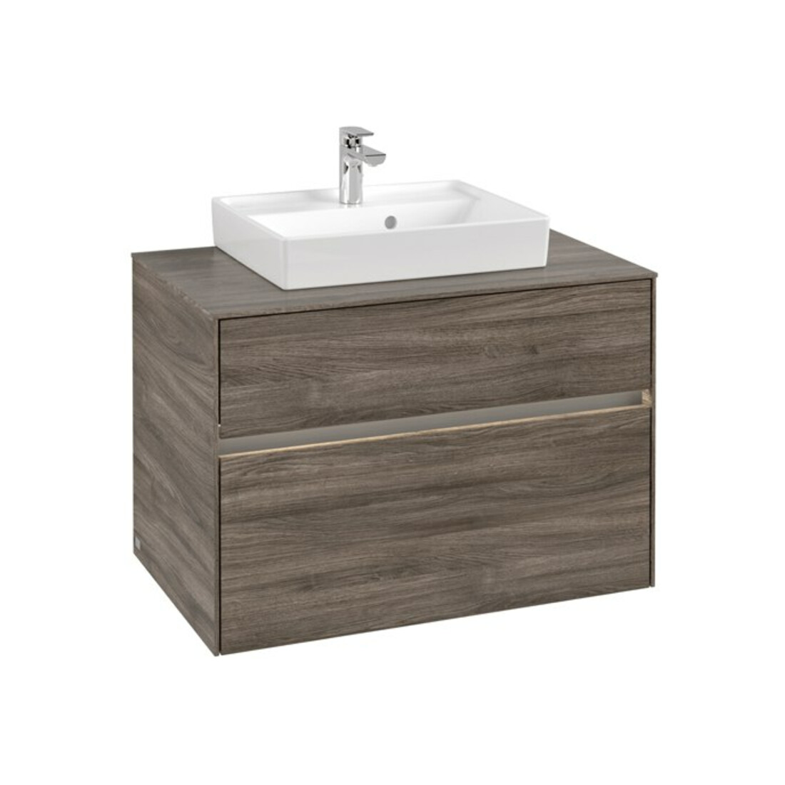 V&B Meuble sous lavabo Collaro 80x54,8x50 cm, WT mi, LED 5,7 W, st. Oa