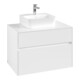 V&B Meuble sous lavabo Collaro 80x54,8x50cm, lavabo centré, blanc mat-1