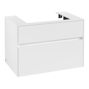 V&B Meuble sous lavabo Collaro 80x54,8x50cm, vasque centrale, blanc mat-3