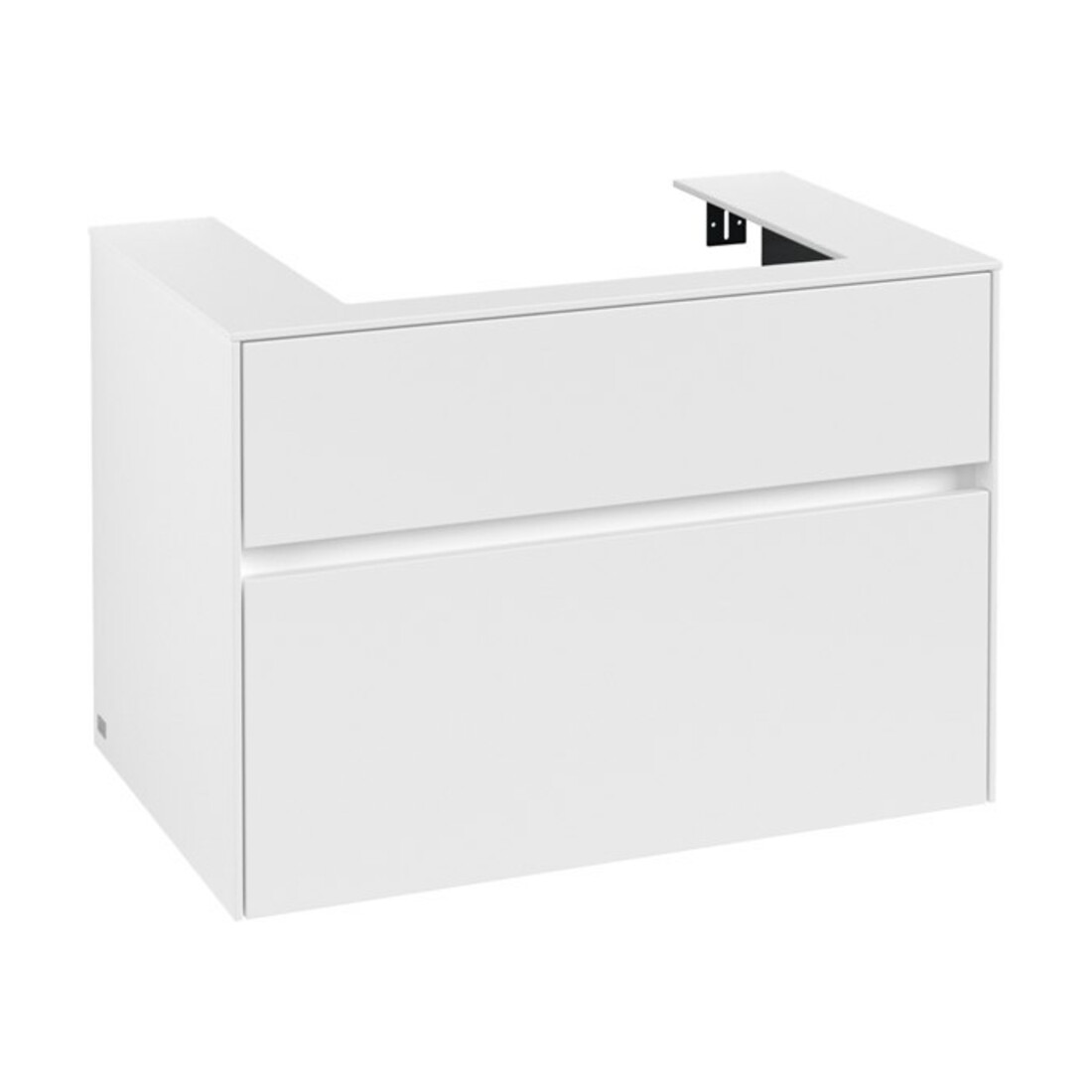 V&B Meuble sous lavabo Collaro 80x54,8x50cm, vasque centrale, blanc mat