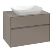 V&B Meuble sous lavabo Collaro 80x54,8x50cm, vasque centrale, bleu marine-1