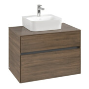 V&B Meuble sous lavabo Collaro 80x54,8x50cm, vasque centrale, chêne arizona