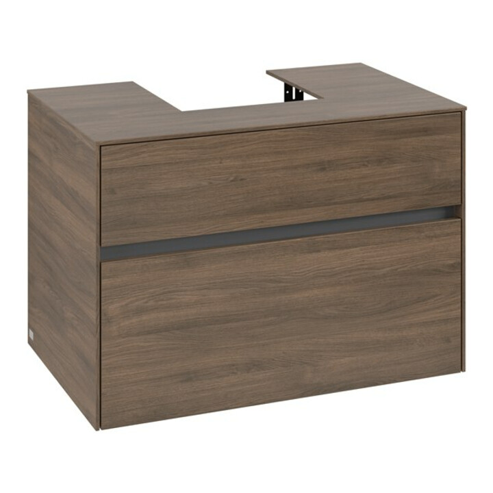 V&B Meuble sous lavabo Collaro 80x54,8x50cm, vasque centrale, chêne arizona