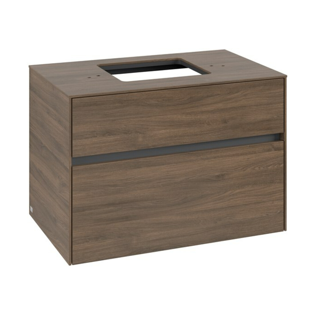 V&B Meuble sous-lavabo Collaro 80x54,8x50cm, vasque centrale, chêne Arizona