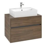 V&B Meuble sous-lavabo Collaro 80x54,8x50cm, vasque centrale, chêne Arizona-3
