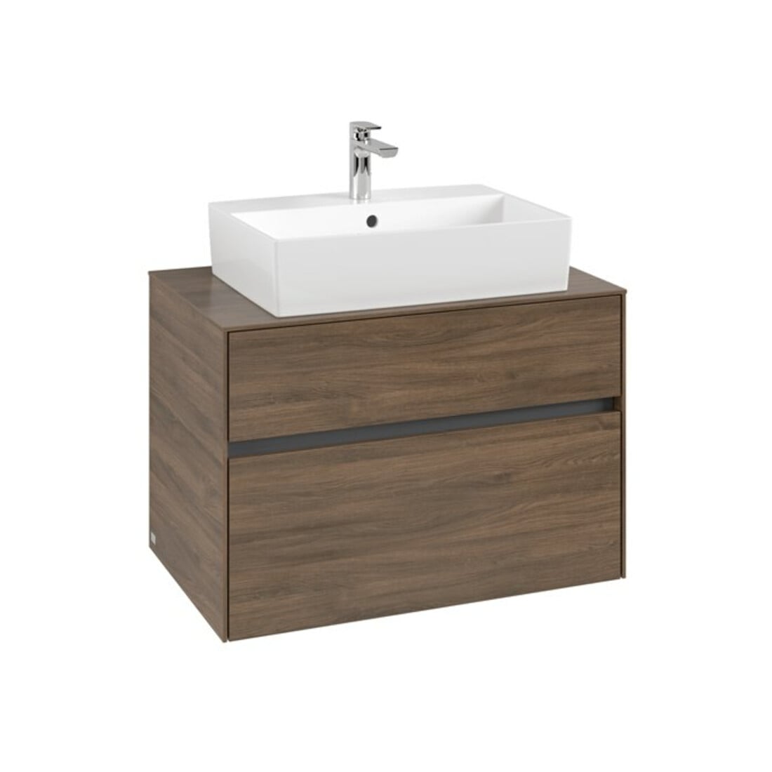 V&B Meuble sous-lavabo Collaro 80x54,8x50cm, vasque centrale, chêne Arizona