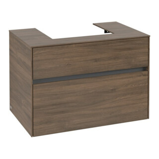 V&B Meuble sous-lavabo Collaro 80x54,8x50cm, vasque centrale, chêne Arizona