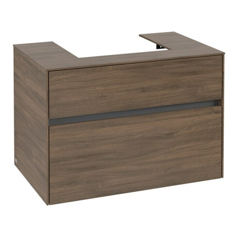 V&B Meuble sous-lavabo Collaro 80x54,8x50cm, vasque centrale, chêne Arizona