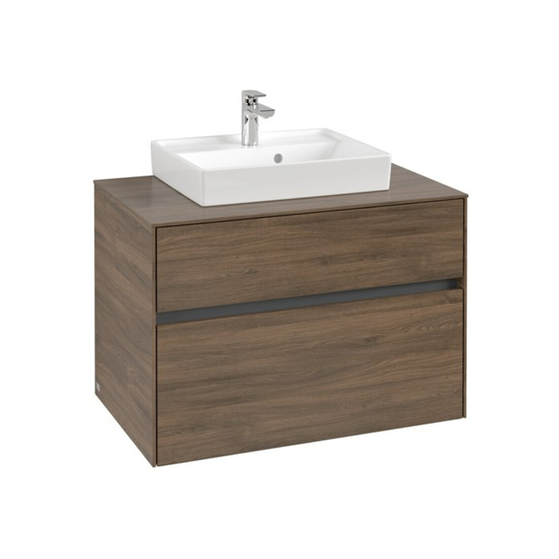 V&B Meuble sous-lavabo Collaro 80x54,8x50cm, vasque centrale, chêne Arizona
