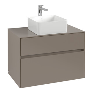 V&B Meuble sous-lavabo Collaro 80x54,8x50cm, vasque centrale, chêne blanc