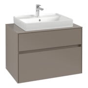 V&B Meuble sous-lavabo Collaro 80x54,8x50cm, vasque centrale, chêne blanc