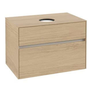 V&B Meuble sous lavabo Collaro 80x54,8x50cm, vasque centrale, Chêne Nordic