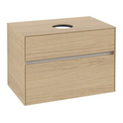 V&B Meuble sous lavabo Collaro 80x54,8x50cm, vasque centrale, Chêne Nordic