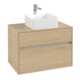 V&B Meuble sous lavabo Collaro 80x54,8x50cm, vasque centrale, Chêne Nordic-3
