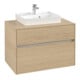 V&B Meuble sous lavabo Collaro 80x54,8x50cm, vasque centrale, chêne nordique-1