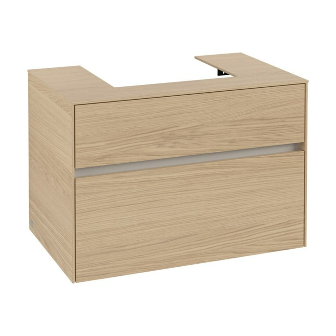 V&B Meuble sous lavabo Collaro 80x54,8x50cm, vasque centrale, chêne nordique
