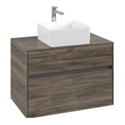 V&B Meuble sous-lavabo Collaro 80x54,8x50cm, vasque centrale, chêne stone