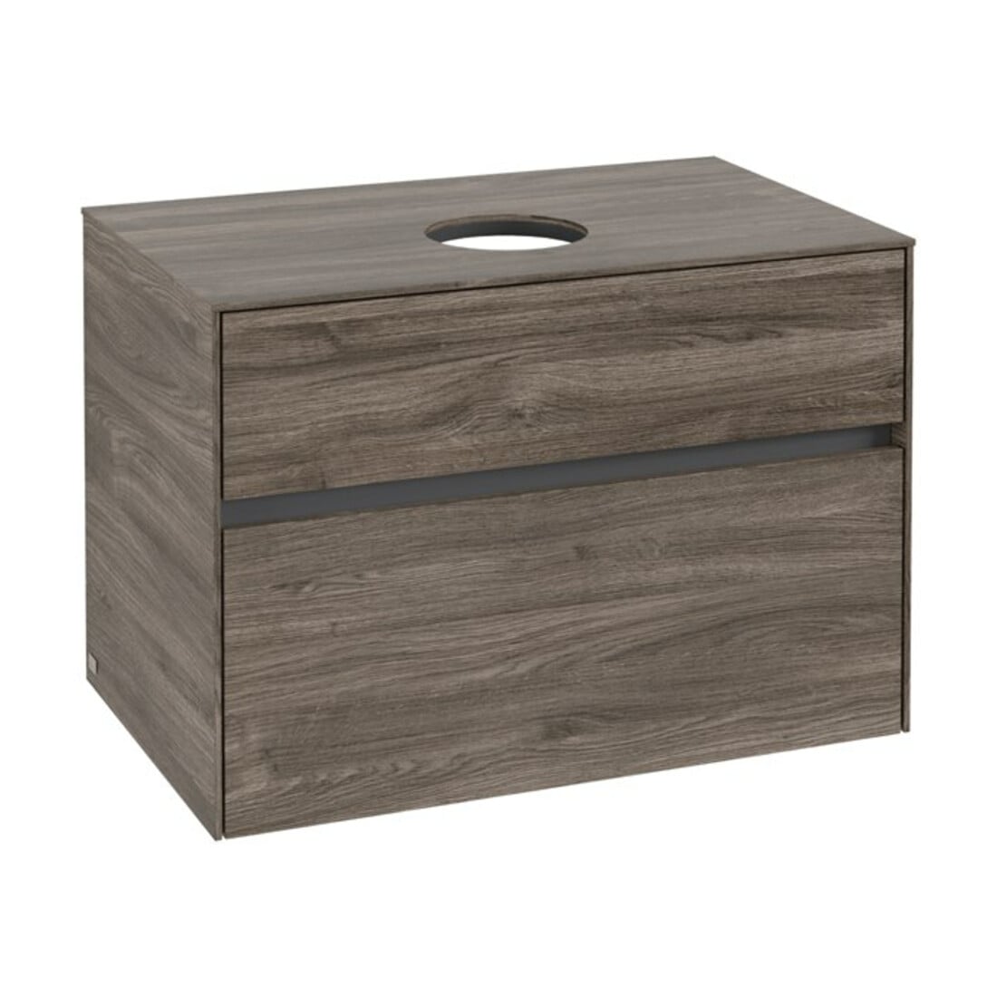 V&B Meuble sous-lavabo Collaro 80x54,8x50cm, vasque centrale, chêne stone