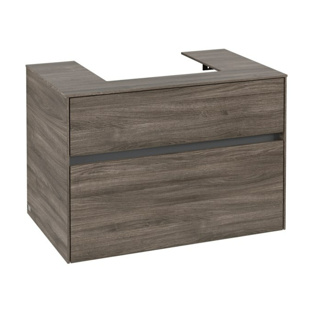 V&B Meuble sous lavabo Collaro 80x54,8x50cm, vasque centrale, chêne stone