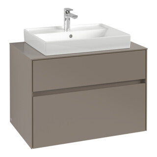 V&B Meuble sous lavabo Collaro 80x54,8x50cm, vasque centrale, graphite
