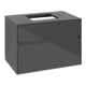 V&B Meuble sous lavabo Collaro 80x54,8x50cm, vasque centrale, gris brillant-1